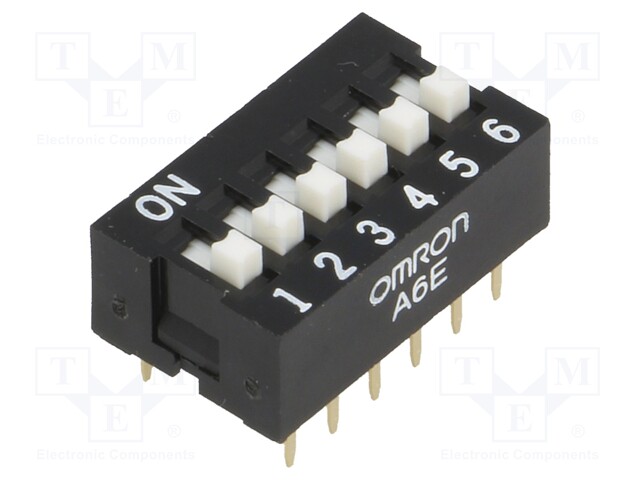 Switch: DIP-SWITCH; Poles number: 6; ON-OFF; 0.025A/24VDC; Pos: 2