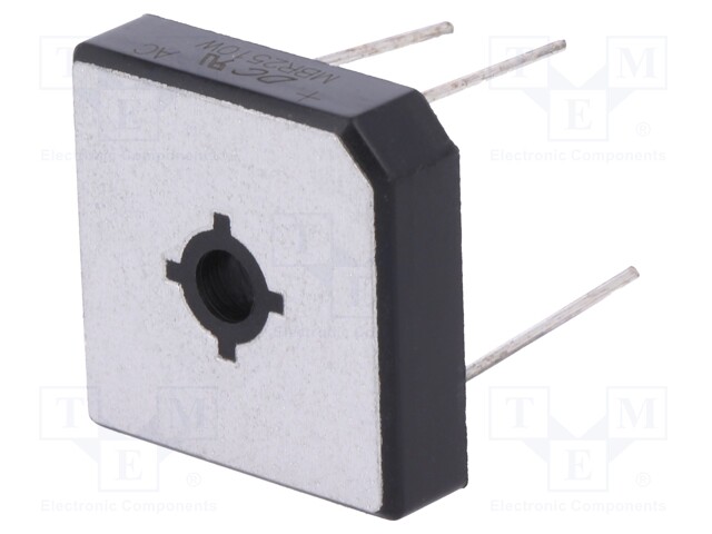 Single-phase bridge rectifier; Urmax: 1000V; If: 25A; Ifsm: 400A