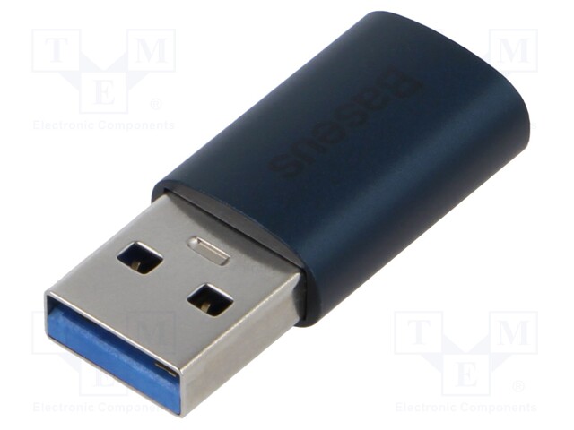 Adapter; USB 3.1; USB A plug,USB C socket; blue