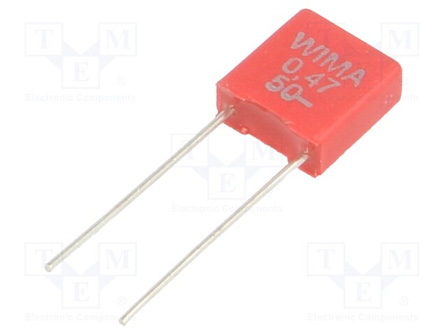 Capacitor: polyester; 470nF; 30VAC; 50VDC; Pitch: 5mm; ±5%