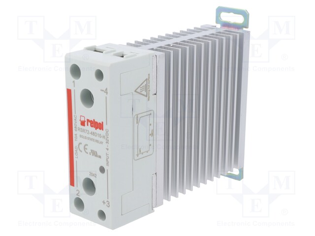 Relay: solid state; Ucntrl: 4÷32VDC; 10A; 24÷530VAC; DIN,on panel