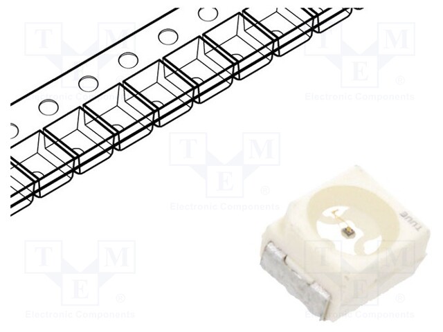 LED; SMD; 4040; green; 45÷112mcd; 3.8x3.8x2.85mm; 120°; 1.8÷2.4V