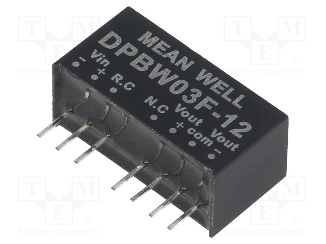 Converter: DC/DC; 3W; Uin: 9÷36V; Uout: 12VDC; Uout2: -12VDC; SIP8