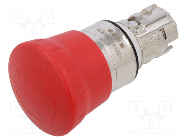 Switch: emergency stop; Stabl.pos: 2; 22mm; red; IP66,IP67,IP69K