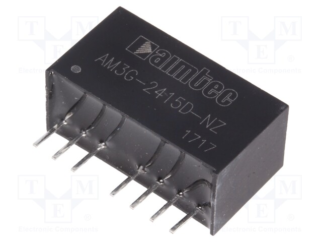 Converter: DC/DC; 3W; Uin: 18÷36V; Uout: 15VDC; Uout2: -15VDC; SIP8