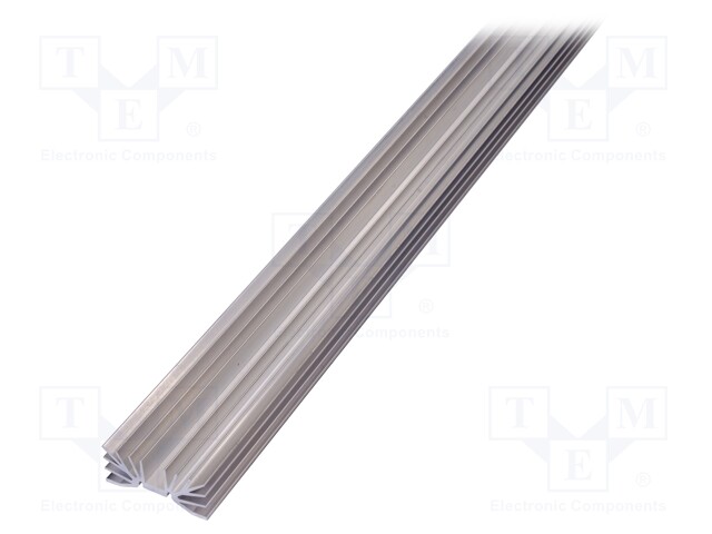 Heatsink: extruded; U; TO220; natural; L: 1000mm; W: 54mm; H: 22.5mm