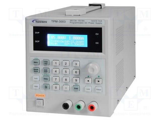 Power supply: programmable laboratory; Channels: 1; ≤1mVrms