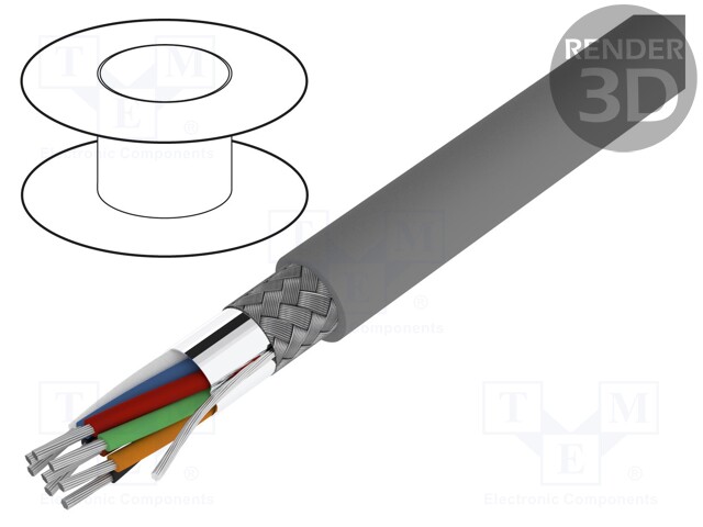 Wire; CSA CMG FT4,UL AWM 2464,UL CM,VW-1; 12x2x24AWG+1x24AWG