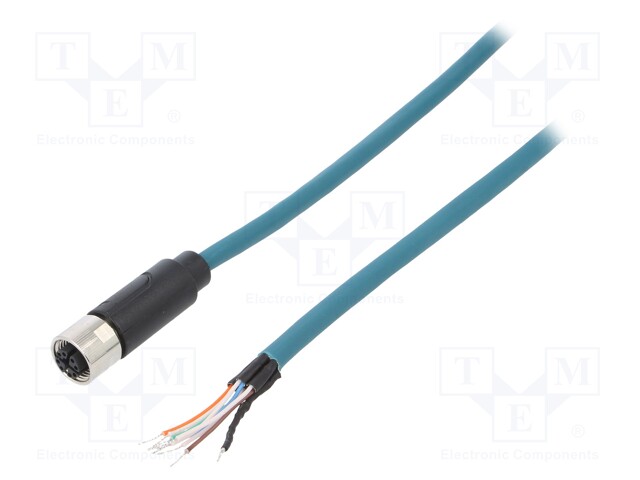 Plug; M12; PIN: 8; female; X code-ProfiNET; IP67; 48V; 500mA; cables