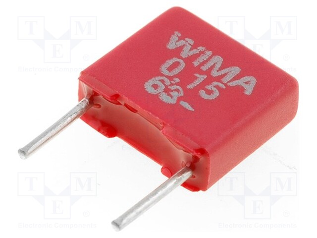 Capacitor: polyester; 150nF; 40VAC; 63VDC; Pitch: 5mm; ±10%