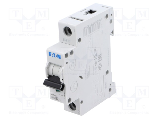 Circuit breaker; 230/400VAC; Inom: 2A; Poles: 1; Charact: B; 6kA