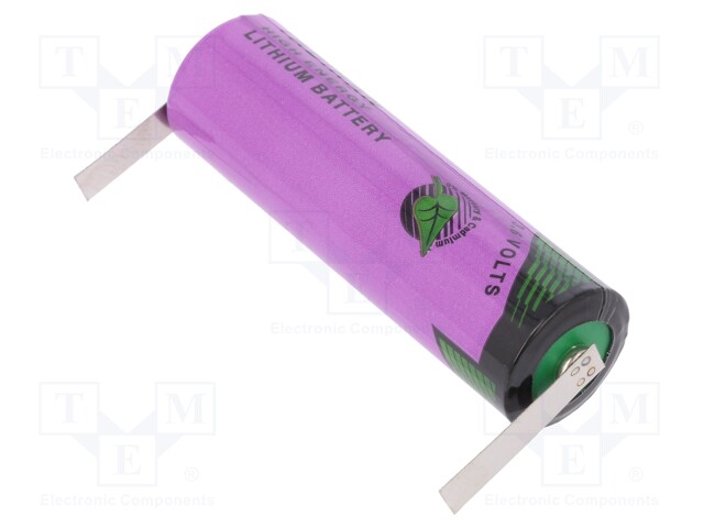 Battery: lithium (LTC); 3.6V; AA; soldering lugs; Ø14.7x50.5mm