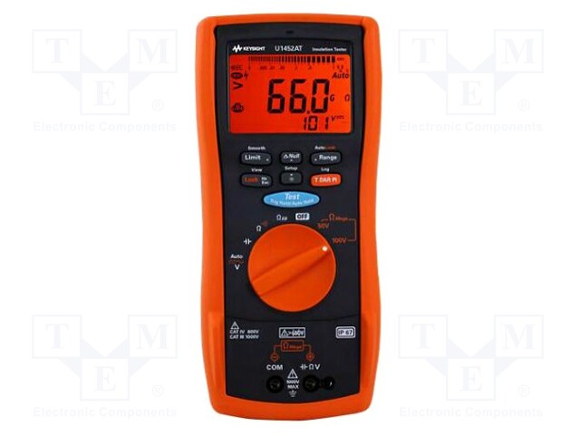 Insulation resistance meter; LCD (6600); 50V/100V; 66GΩ; IP67