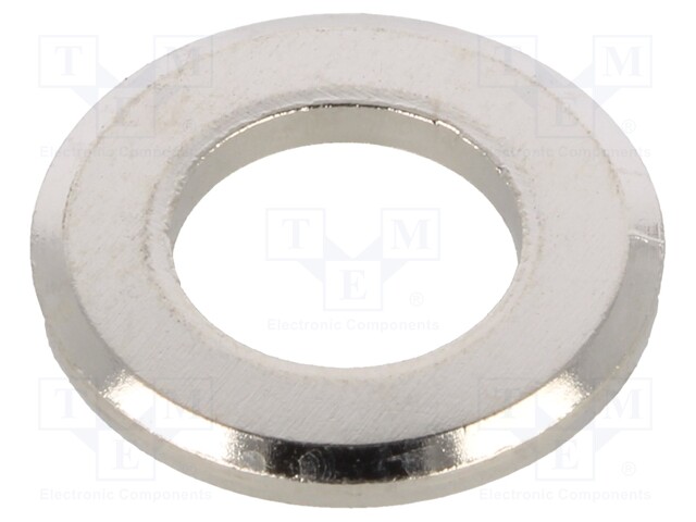 Washer; round; M8; D=16mm; h=1.6mm; brass; Plating: nickel; DIN: 125B