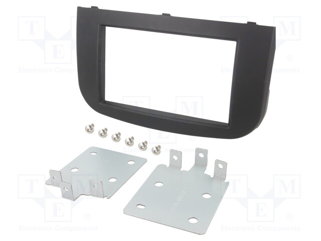 Radio mounting frame; Mitsubishi; 2 DIN; black