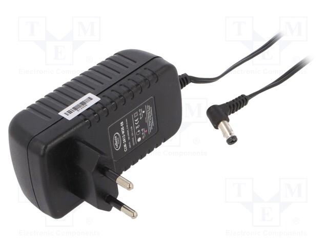 Power supply: switched-mode; volatage source; 12VDC; 2A; 24W; 86%