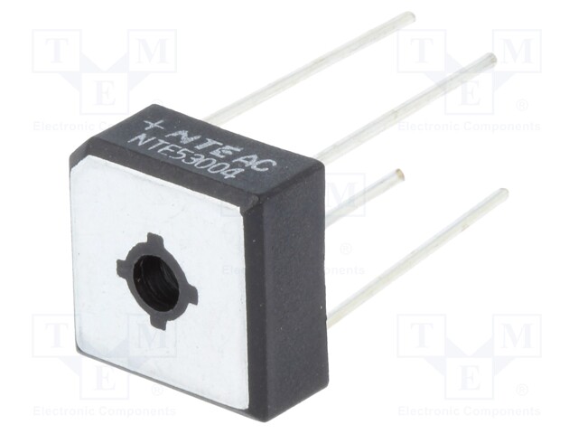 Single-phase bridge rectifier; Urmax: 1kV; If: 10A; Ifsm: 200A; THT