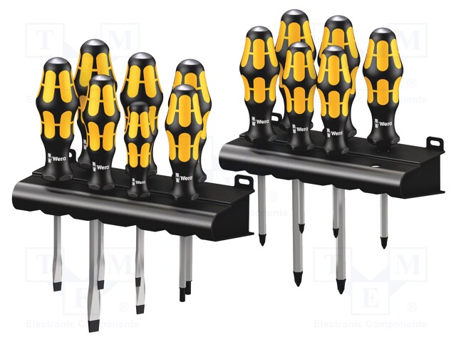 Screwdrivers; Pcs: 13; The set contains: screwdrivers hanger