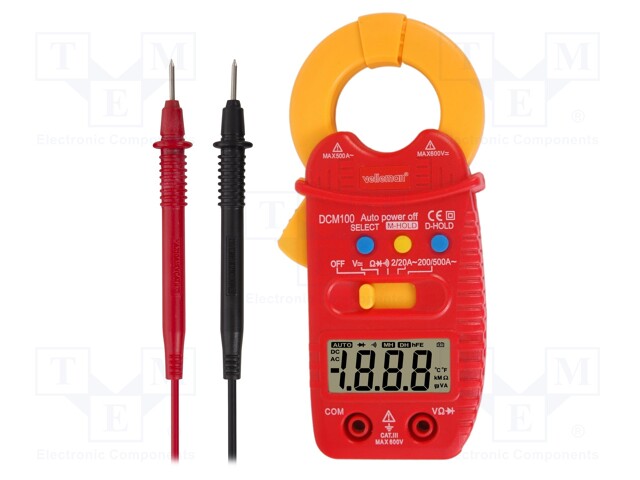 AC digital clamp meter; Øcable: 22mm; LCD (1999); Diode test: yes