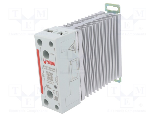 Relay: solid state; Ucntrl: 90÷280VAC; 10A; 24÷280VAC; -30÷80°C