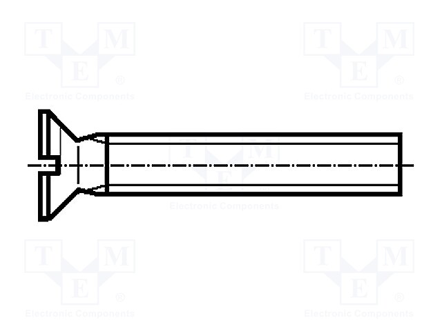 Screw; M5x10; DIN: 963A; Head: countersunk; slotted; polyamide