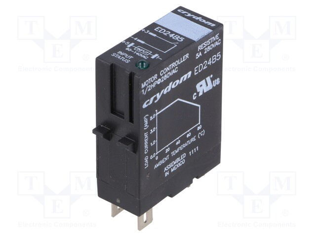 Relay: solid state; Ucntrl: 90÷140VAC; 5A; 24÷280VAC; socket