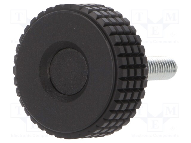 Knob; Ø: 31mm; Ext.thread: M6; 20mm; H: 24mm; technopolymer (PP)