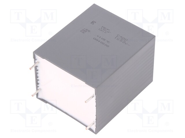 Capacitor: polypropylene; DC-Link; 15uF; ESR: 3.5mΩ; C4AQ; THT; ±5%