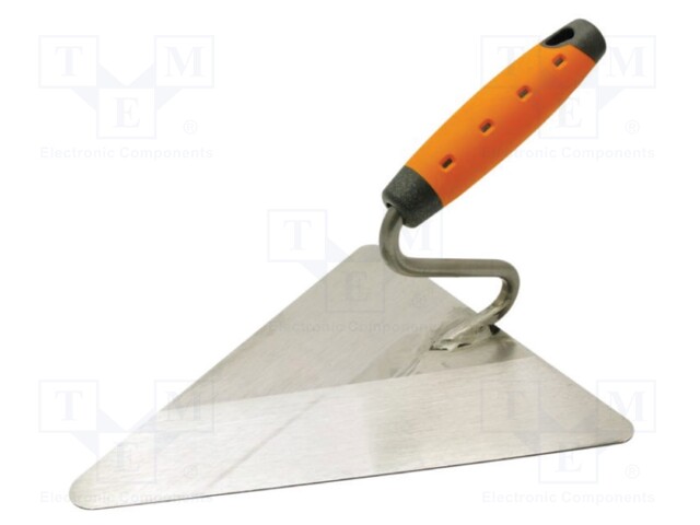 Trowel; triangular; carbon steel; 200mm; Handle material: 2K