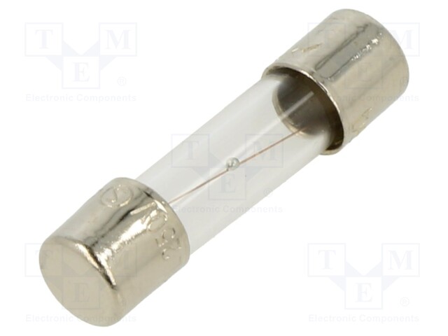 Fuse: fuse; time-lag; 1A; 250VAC; cylindrical,glass; 5x20mm; brass