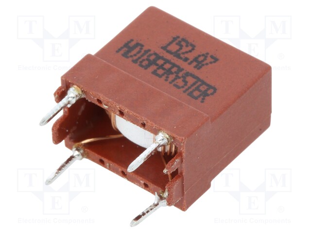 Inductor: wire; THT; 1.5mH; 700mA; 180mΩ; 230VAC; 7.6x10.1mm; 10kHz