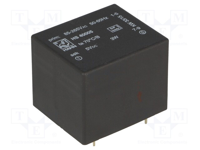 Power supply: switched-mode; modular; 3W; 5VDC; max.70°C; OUT: 1