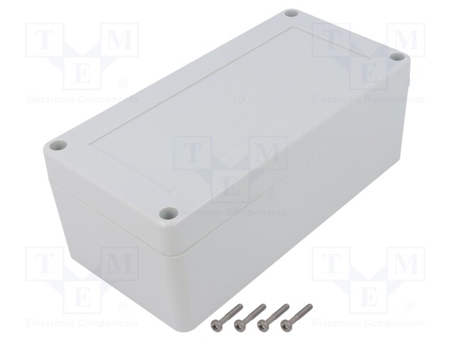 Enclosure: multipurpose; X: 80mm; Y: 160mm; Z: 60mm; ZP; light grey