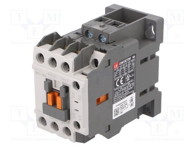 Contactor: 3-pole; NO x3; Auxiliary contacts: NO + NC; 230VAC; 18A