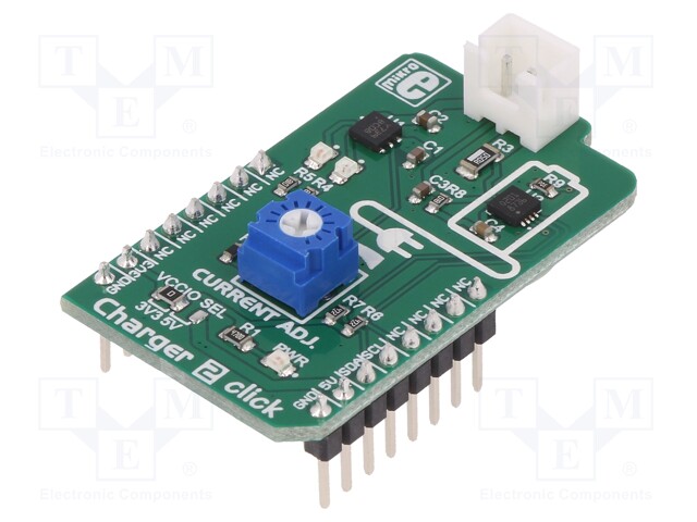 Click board; charger; I2C; STBC08; 2pin,mikroBUS connector