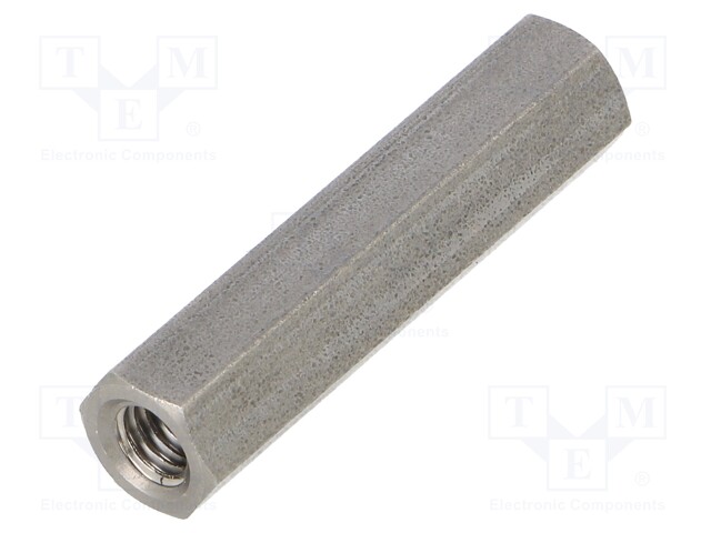 Screwed spacer sleeve; Int.thread: M5; 35mm; hexagonal