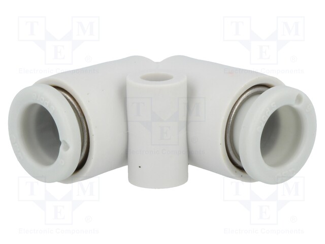 Push-in fitting; angled 90°; -1÷10bar; Mat: polypropylene