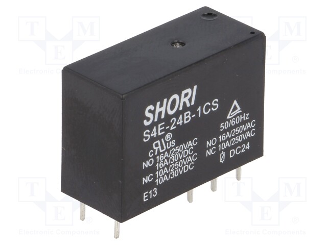 Relay: electromagnetic; SPDT; Ucoil: 24VDC; 16A/250VAC; 16A/30VDC