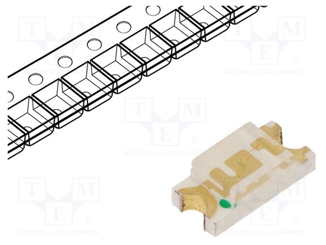 LED; SMD; 1206; green; 300÷600mcd; 3.2x1.6x1.1mm; 120°; 2.8÷3.8V