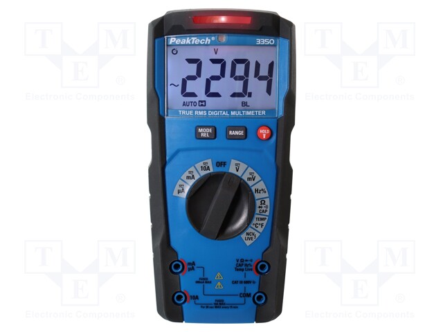 Digital multimeter; LCD (6000); VDC: 60mV,600mV,6V,60V,600V