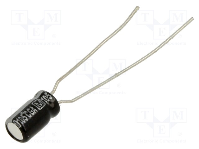 Capacitor: electrolytic; THT; 10uF; 25VDC; Ø4x7mm; Pitch: 5mm; ±20%