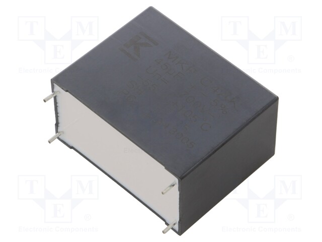 Capacitor: polypropylene; DC-Link; 45uF; ESR: 4.8mΩ; THT; ±5%