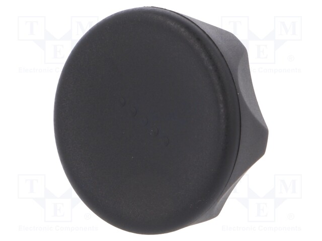 Knob; Dia: 45mm; M8; 13mm; H: 26mm; technopolymer (PA); black