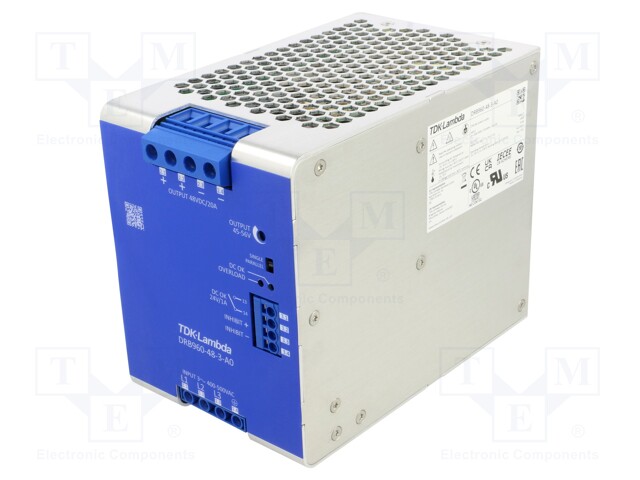 Power supply: switched-mode; for DIN rail; 960W; 48VDC; 20A; DRB