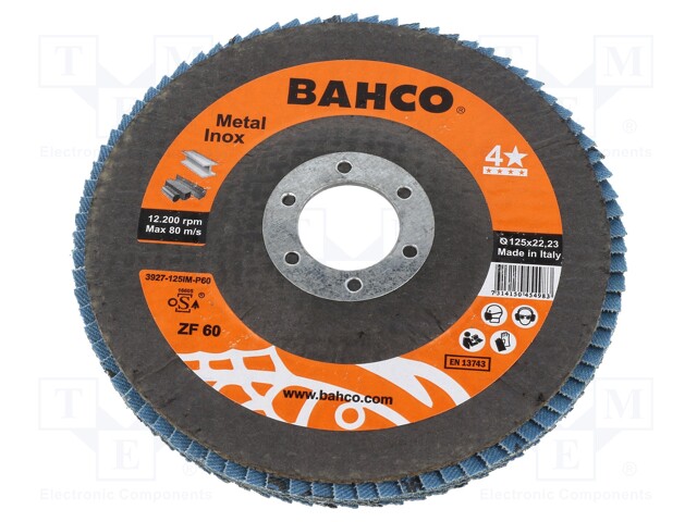 Flap grinding wheels; Ø: 115mm; Øhole: 22.23mm; Granularity: 60