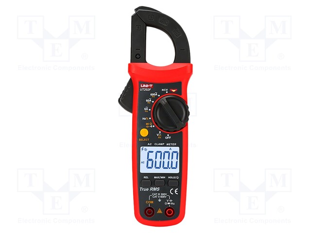 AC digital clamp meter; Øcable: 28mm; LCD (6000); I AC: 60mA÷600A