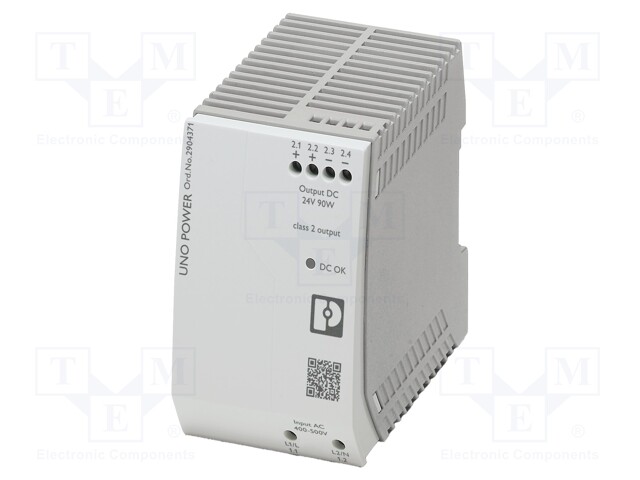 Power supply: switched-mode; Mounting: DIN; IP20