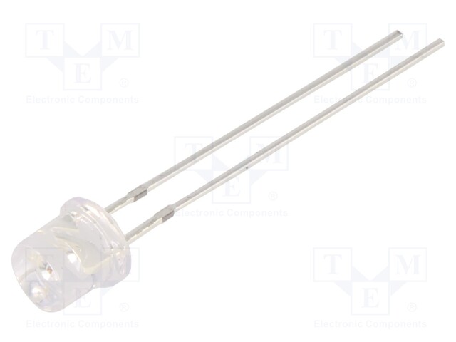 LED; 5mm; red; Front: flat; 2÷2.5V; No.of term: 2; Pitch: 2.54mm