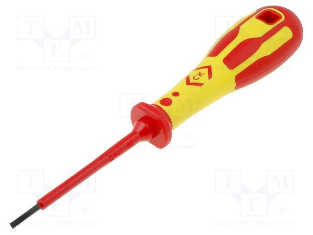 Screwdriver; insulated; slot; 2,5x0,4mm; Blade length: 75mm; 1kVAC