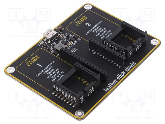 Click board; adaptor; GPIO,I2C,PWM,SPI,UART,analog